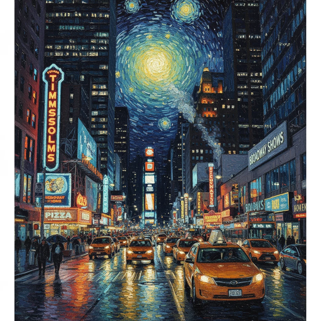 Paint the city at night — published generated result