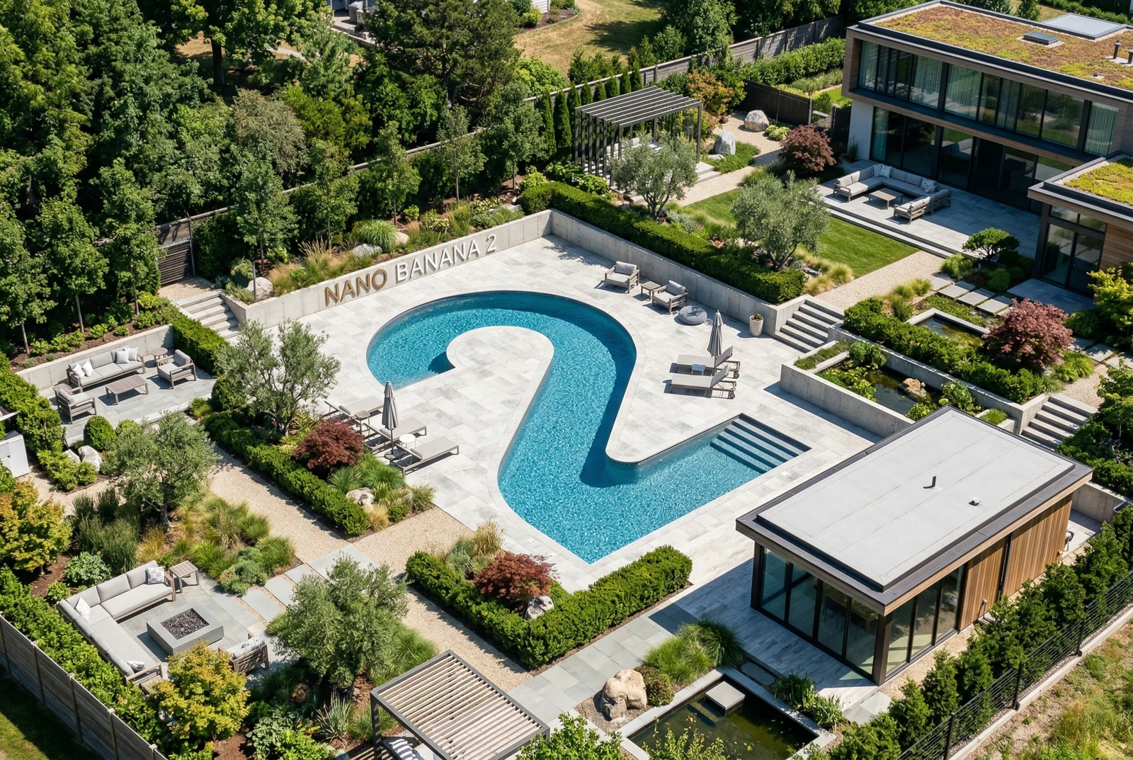 An isometric pool garden — published generated result