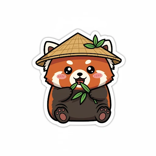 A red panda sticker — published generated result